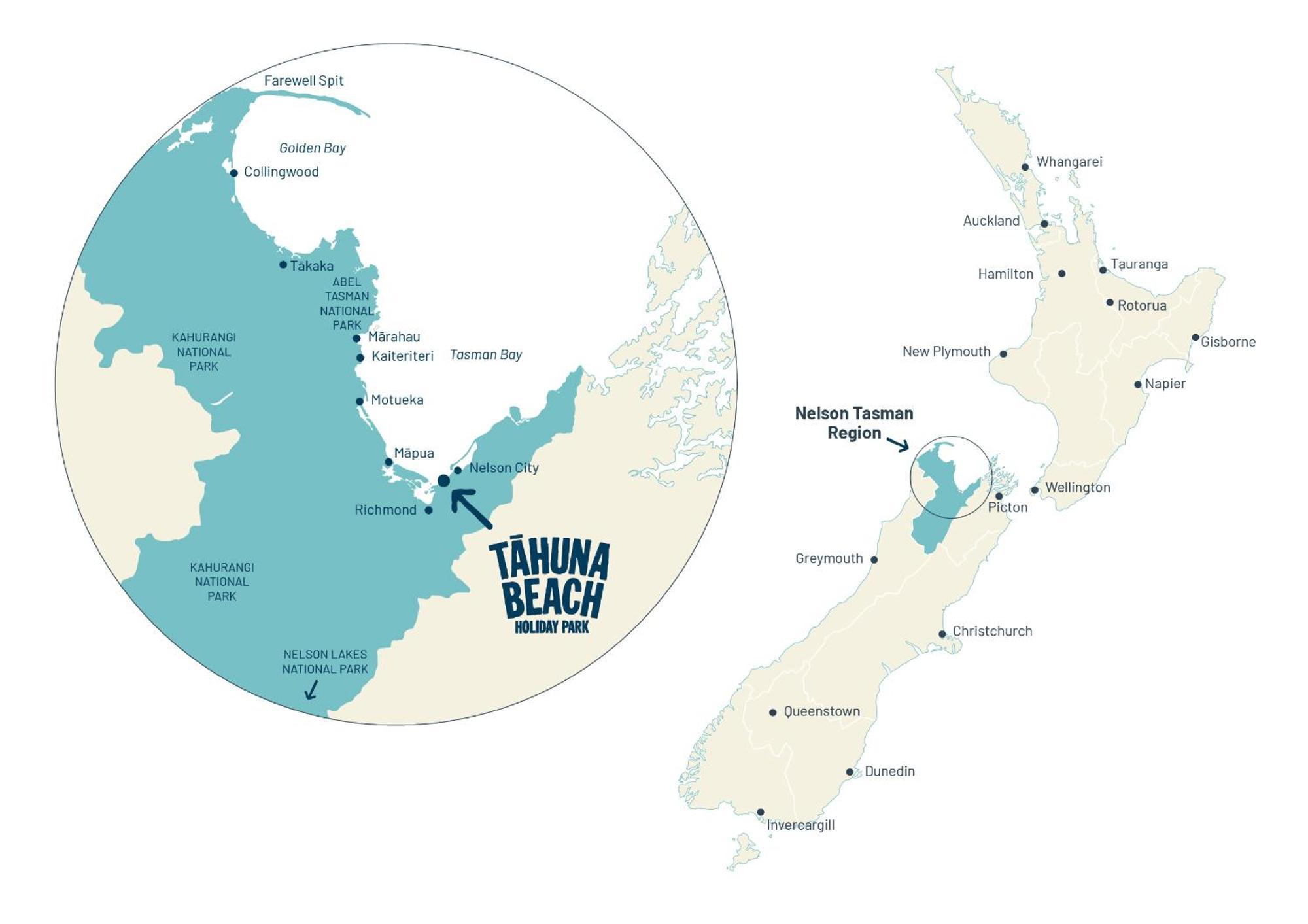 Tahuna Beach Holiday Park Нельсон Экстерьер фото